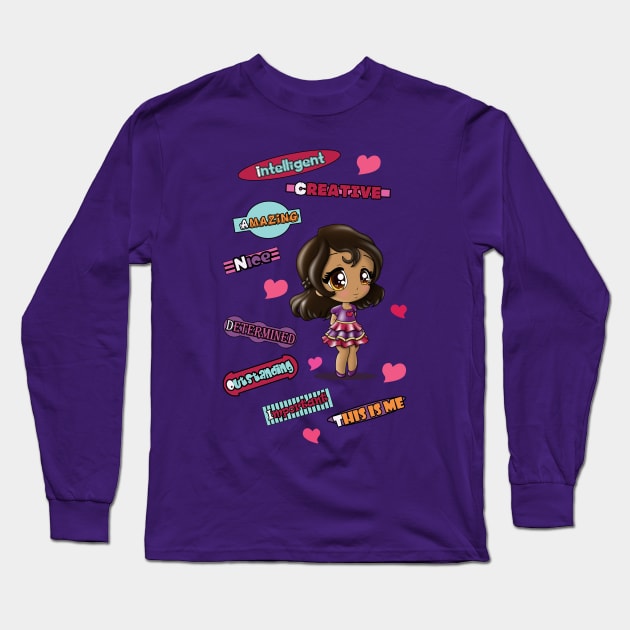 Latina Girl Long Sleeve T-Shirt by treasured-gift